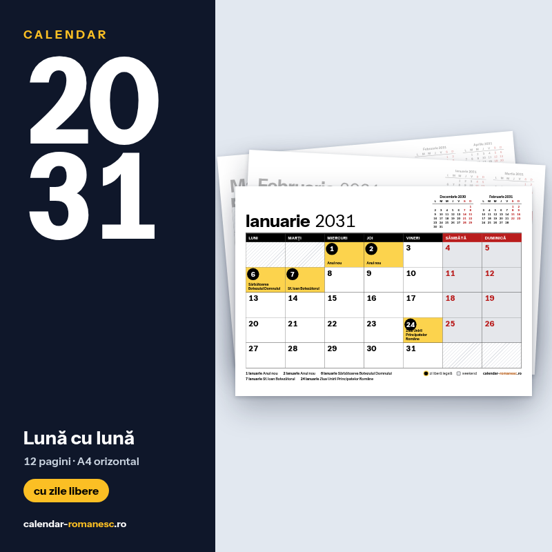 Lună cu lună 2031 - previzualizare